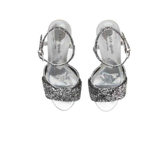 Kate Spade Miya Glitter Platform Sandals Size 10 - Picture 6 of 8